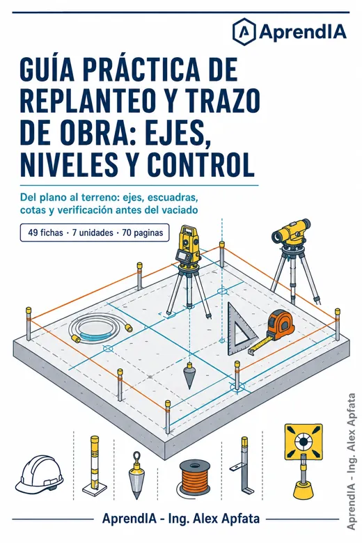 Guía Práctica de Replanteo y Trazo de Obra: Ejes, Niveles y Control