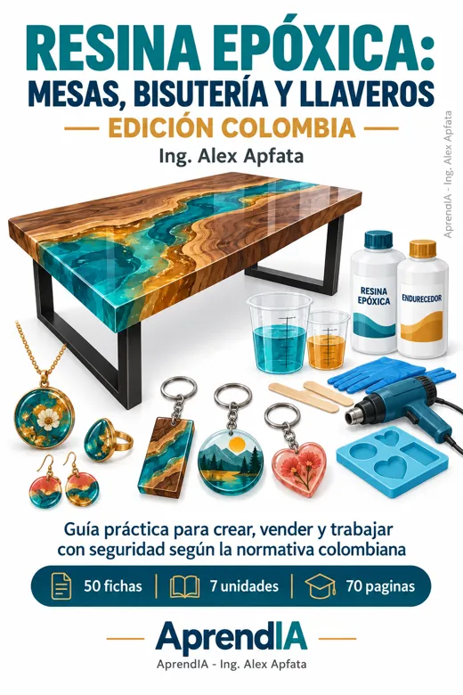 Resina Epóxica: Mesas, Bisutería y Llaveros — Edición Colombia