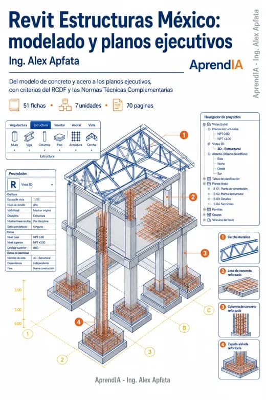 Revit Estructuras México: modelado y planos ejecutivos