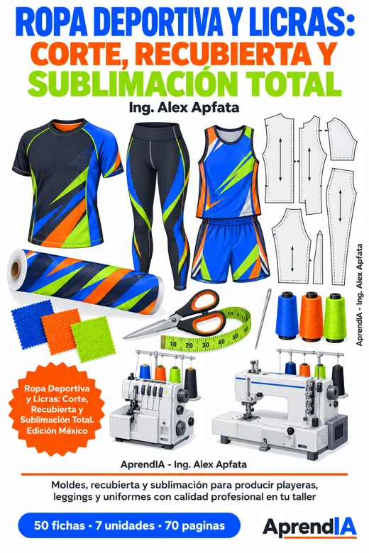 Ropa Deportiva y Licras: Corte, Recubierta y Sublimación Total. Edición México