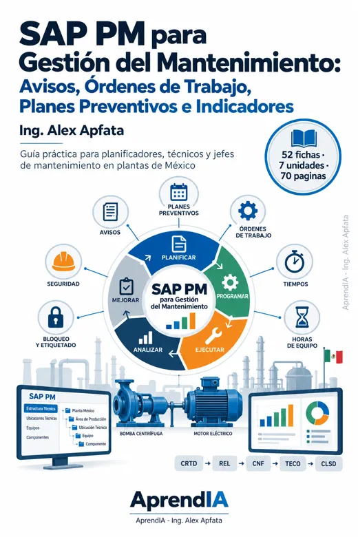 SAP PM para Gestión del Mantenimiento: Avisos, Órdenes de Trabajo, Planes Preventivos e Indicadores