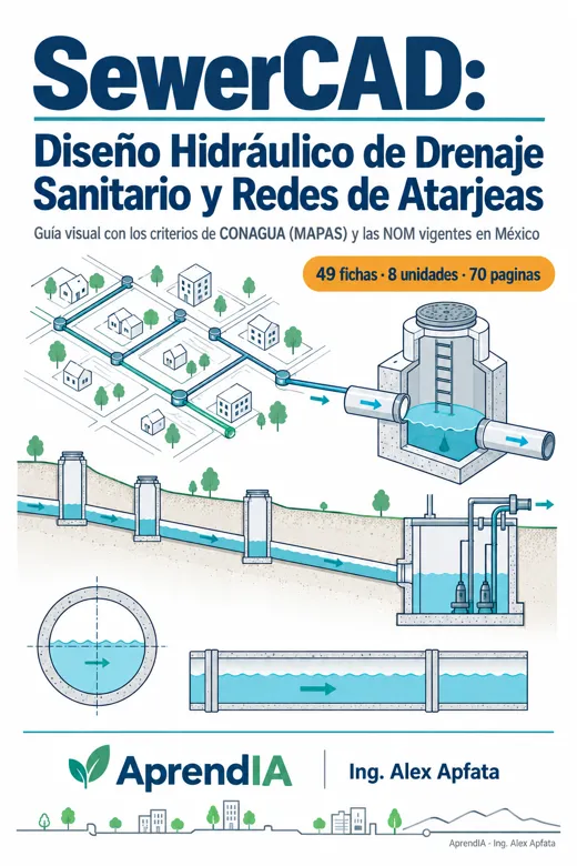 SewerCAD: Diseño Hidráulico de Drenaje Sanitario y Redes de Atarjeas