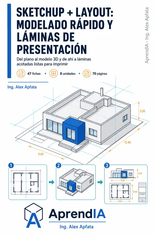 SketchUp + Layout: modelado rápido y láminas de presentación