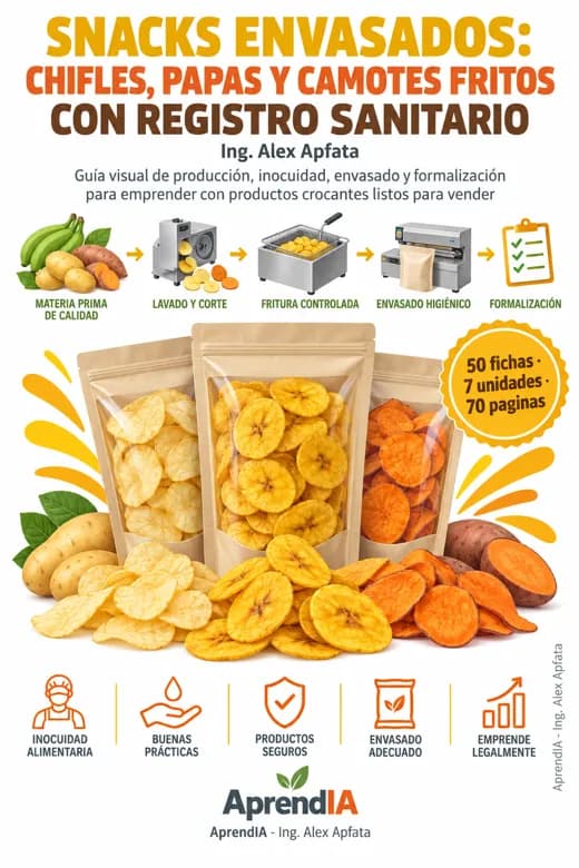 Snacks Envasados: Chifles, Papas y Camotes Fritos con Registro Sanitario