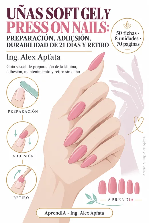 Uñas Soft Gel y Press On Nails: Preparación, Adhesión, Durabilidad de 21 Días y Retiro