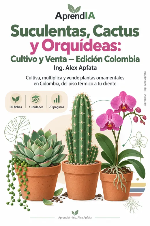 Suculentas, Cactus y Orquídeas: Cultivo y Venta — Edición Colombia