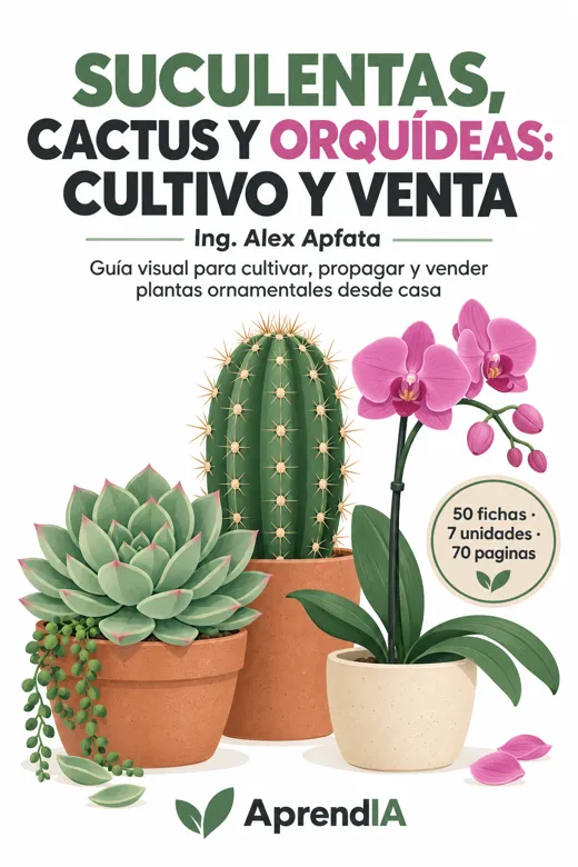 Suculentas, Cactus y Orquídeas: Cultivo y Venta