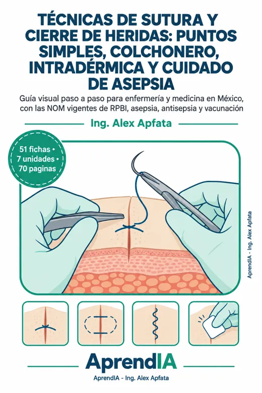 Técnicas de Sutura y Cierre de Heridas: Puntos Simples, Colchonero, Intradérmica y Cuidado de Asepsia