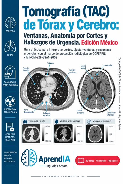 Tomografía (TAC) de Tórax y Cerebro: Ventanas, Anatomía por Cortes y Hallazgos de Urgencia. Edición México