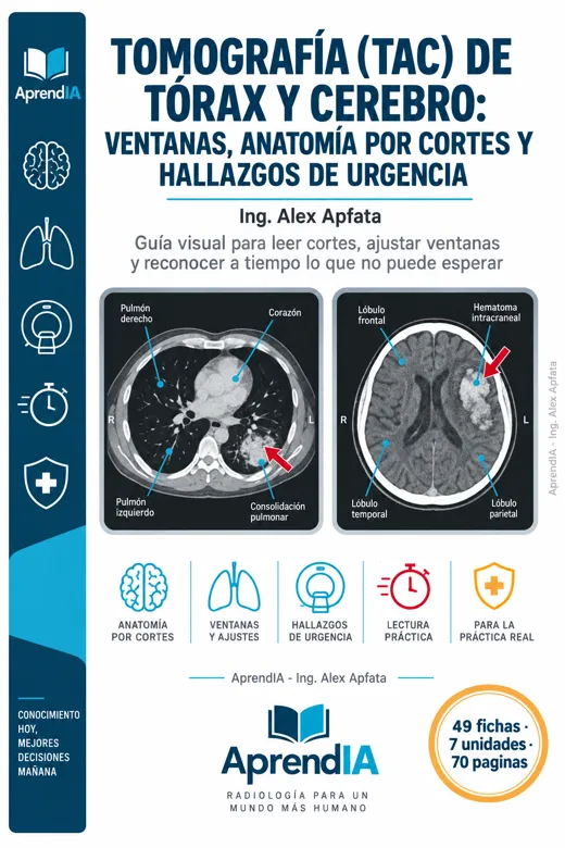 Tomografía (TAC) de Tórax y Cerebro: Ventanas, Anatomía por Cortes y Hallazgos de Urgencia