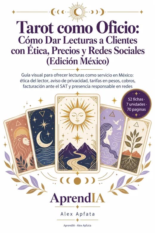 Tarot como Oficio: Cómo Dar Lecturas a Clientes con Ética, Precios y Redes Sociales (Edición México)