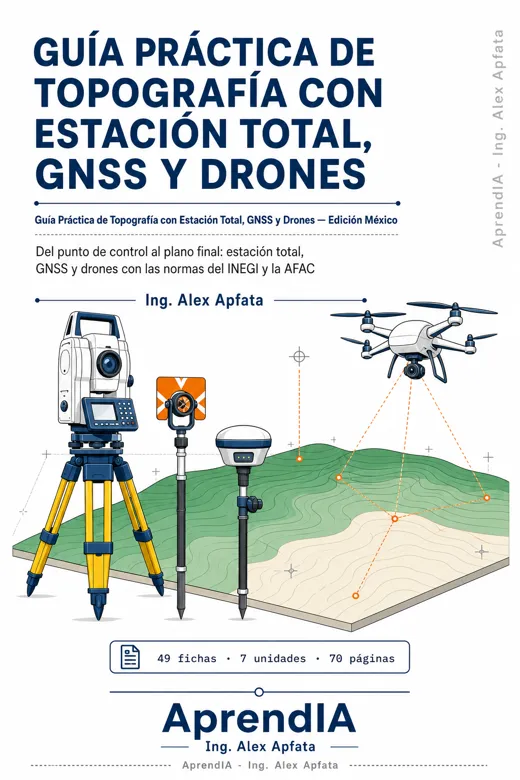 Guía Práctica de Topografía con Estación Total, GNSS y Drones — Edición México