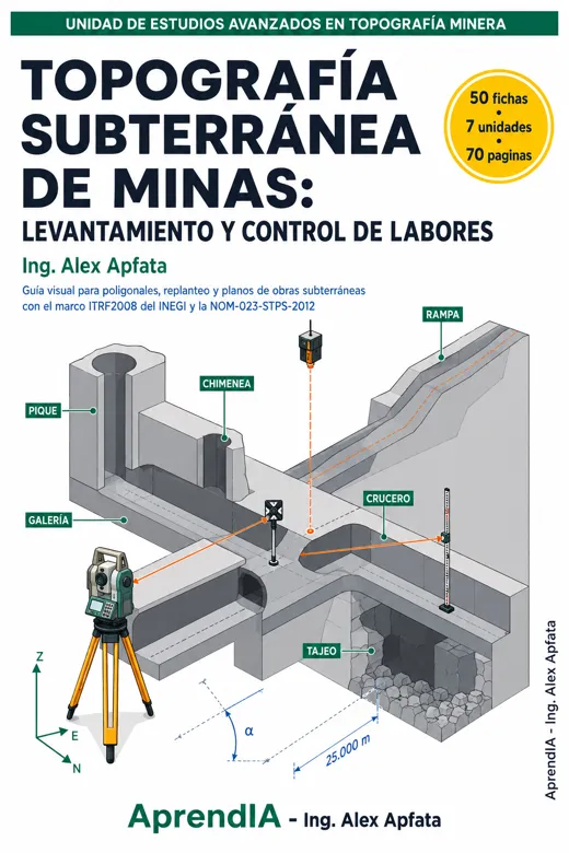 Topografía Subterránea de Minas (México): levantamiento y control de obras mineras