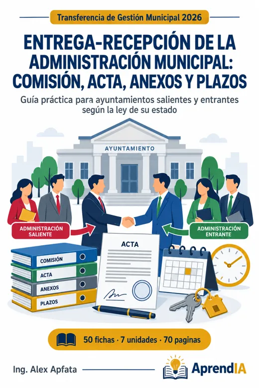 Entrega-Recepción de la Administración Municipal: Comisión, Acta, Anexos y Plazos
