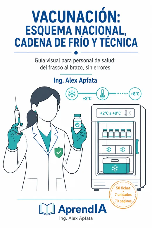Vacunación: esquema nacional, cadena de frío y técnica