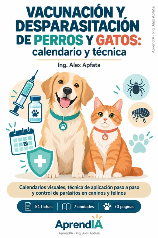 Vacunación y Desparasitación de Perros y Gatos: calendario y técnica