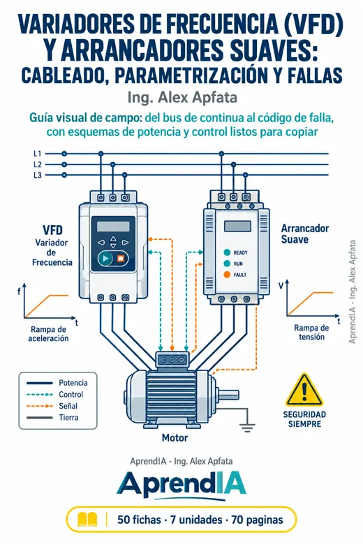 Variadores de Frecuencia (VFD) y Arrancadores Suaves: Cableado, Parametrización y Fallas
