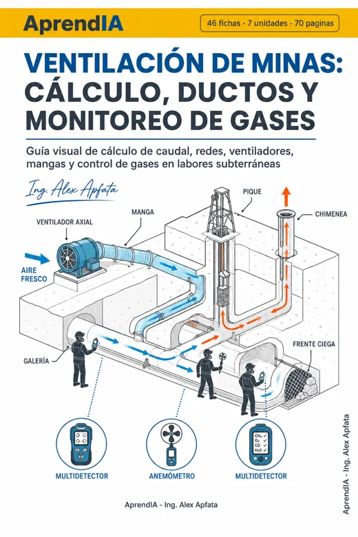 Ventilación de Minas: cálculo, ductos y monitoreo de gases