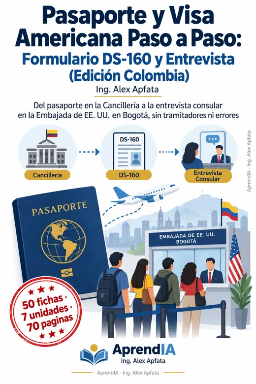 Pasaporte y Visa Americana Paso a Paso: Formulario DS-160 y Entrevista (Edición Colombia)