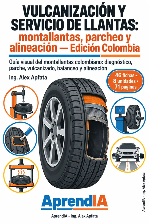 Vulcanización y Servicio de Llantas: montallantas, parcheo y alineación — Edición Colombia
