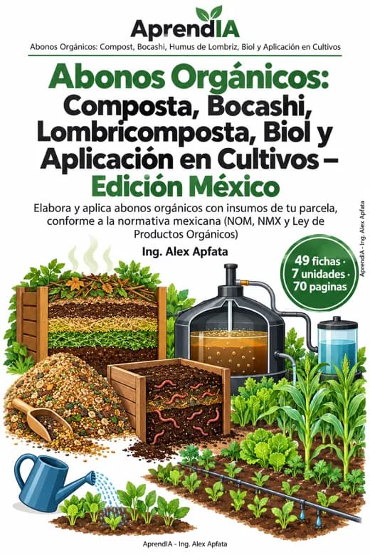 Abonos Orgánicos: Composta, Bocashi, Lombricomposta, Biol y Aplicación en Cultivos — Edición México
