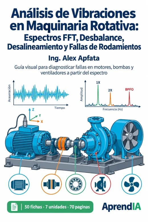 Análisis de Vibraciones en Maquinaria Rotativa: Espectros FFT, Desbalance, Desalineamiento y Fallas de Rodamientos