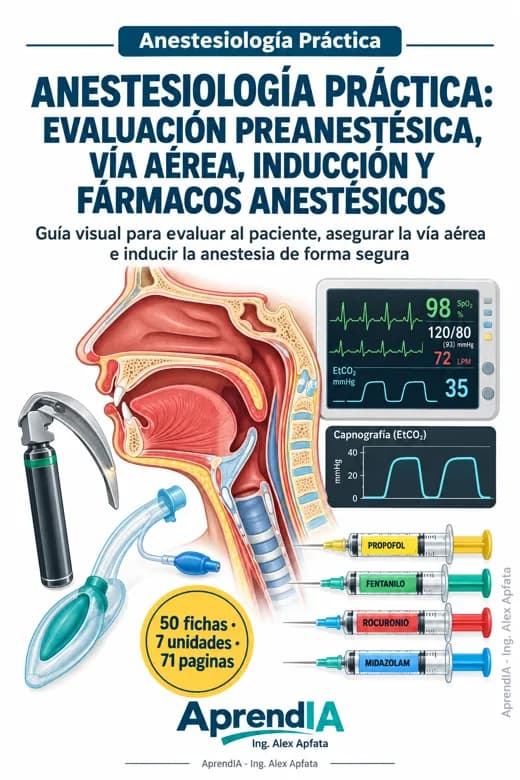 Anestesiología Práctica: Evaluación Preanestésica, Vía Aérea, Inducción y Fármacos Anestésicos