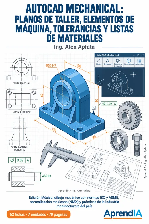 AutoCAD Mechanical: Planos de Taller, Elementos de Máquina, Tolerancias y Listas de Materiales
