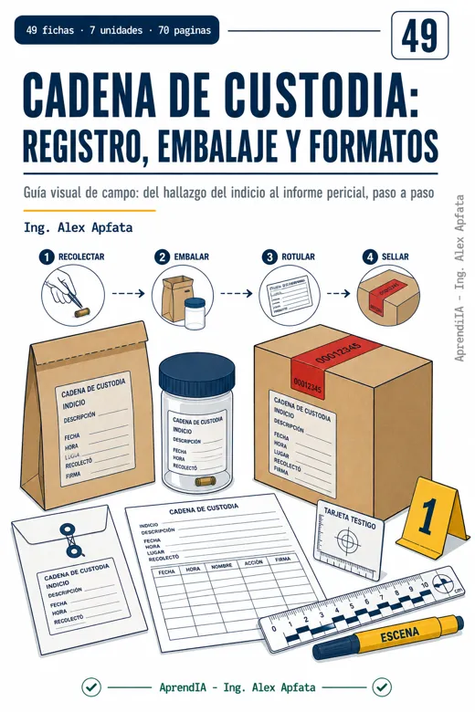 Cadena de Custodia: registro, embalaje y formatos