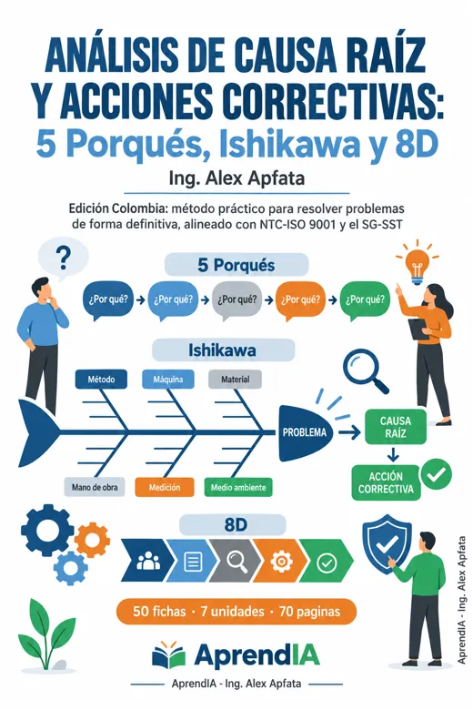 Análisis de Causa Raíz y Acciones Correctivas: 5 Porqués, Ishikawa y 8D