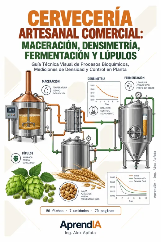 Cervecería Artesanal Comercial: Maceración, Densimetría, Fermentación y Lúpulos