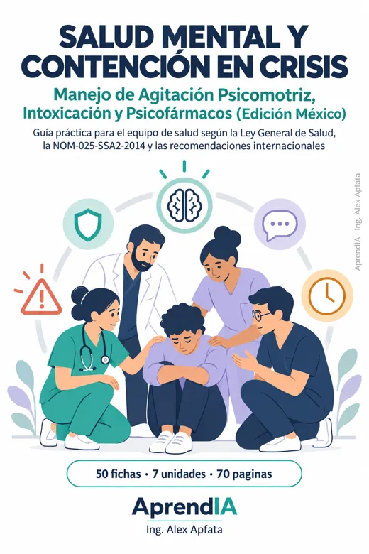 Salud Mental y Contención en Crisis: Manejo de Agitación Psicomotriz, Intoxicación y Psicofármacos (Edición México)