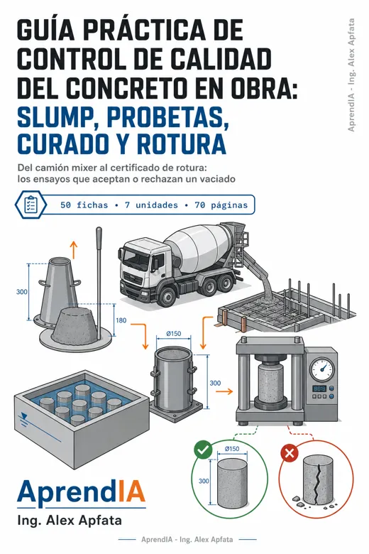 Guía Práctica de Control de Calidad del Concreto en Obra: Slump, Probetas, Curado y Rotura