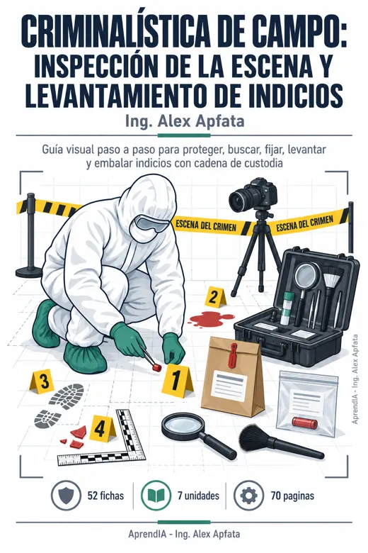 Criminalística de Campo: Inspección de la Escena y Levantamiento de Indicios