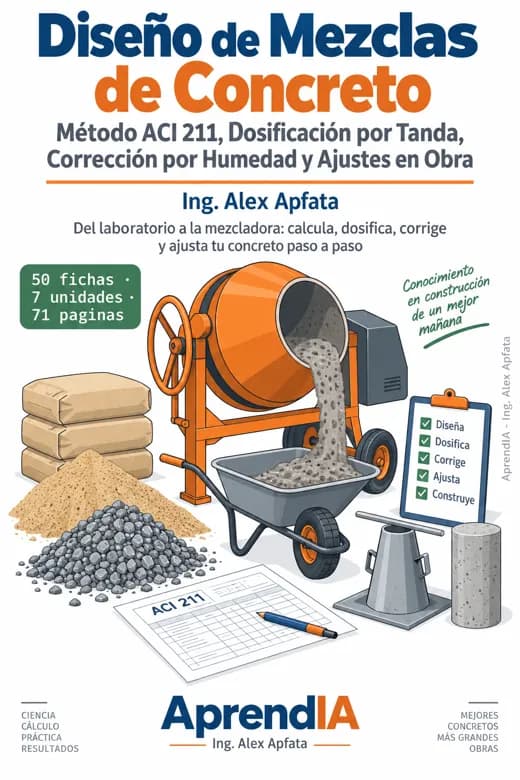 Diseño de Mezclas de Concreto: Método ACI 211, Dosificación por Tanda, Corrección por Humedad y Ajustes en Obra