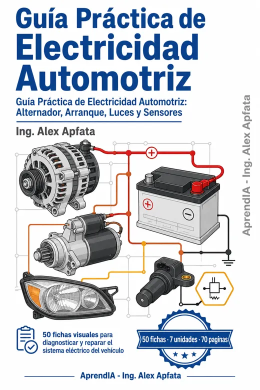 Guía Práctica de Electricidad Automotriz: Alternador, Arranque, Luces y Sensores
