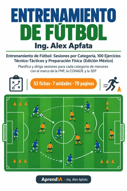 Entrenamiento de Fútbol: Sesiones por Categoría, 100 Ejercicios Técnico-Tácticos y Preparación Física (Edición México)