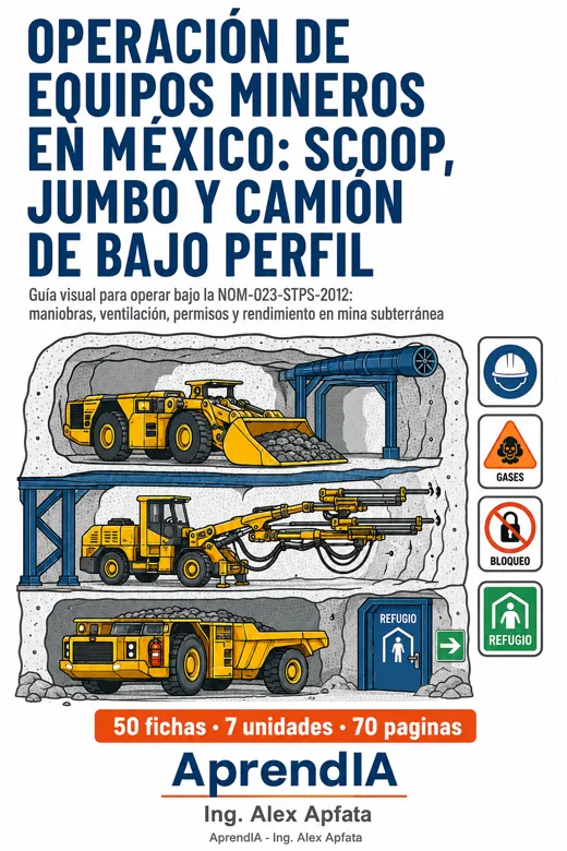 Operación de Equipos Mineros en México: scoop, jumbo y camión de bajo perfil