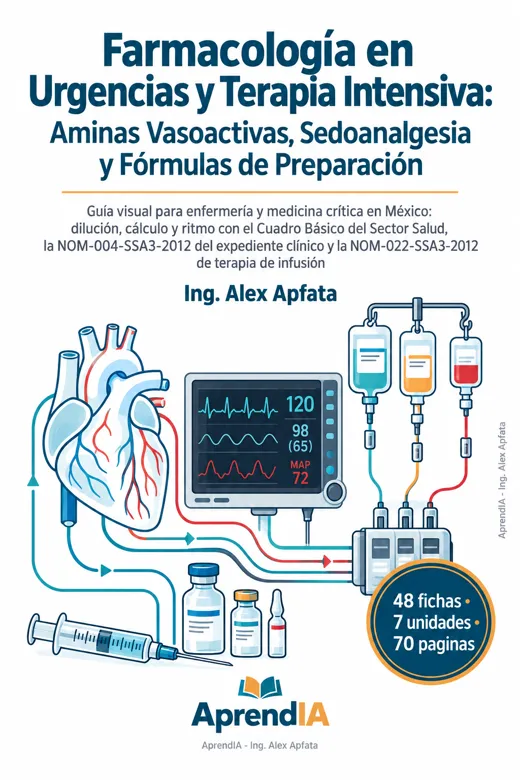 Farmacología en Urgencias y Terapia Intensiva: Aminas Vasoactivas, Sedoanalgesia y Fórmulas de Preparación