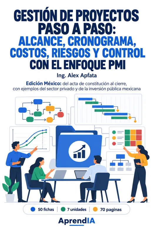 Gestión de Proyectos Paso a Paso: Alcance, Cronograma, Costos, Riesgos y Control con el Enfoque PMI
