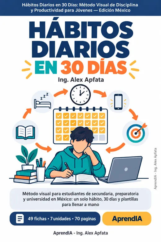 Hábitos Diarios en 30 Días: Método Visual de Disciplina y Productividad para Jóvenes — Edición México