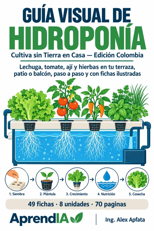 Guía Visual de Hidroponía: Cultiva sin Tierra en Casa — Edición Colombia