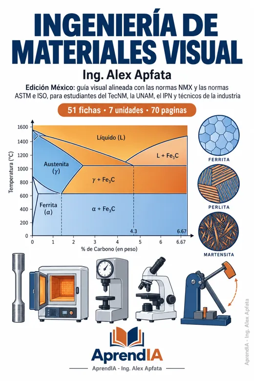 Ingeniería de Materiales Visual: Diagramas de Fase, Tratamientos Térmicos, Ensayos Mecánicos, Metalografía y Selección de Materiales