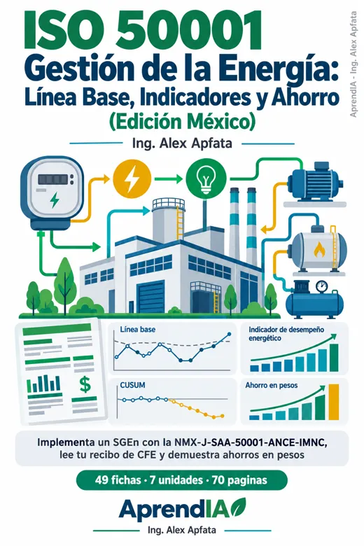 ISO 50001 Gestión de la Energía: Línea Base, Indicadores y Ahorro (Edición México)