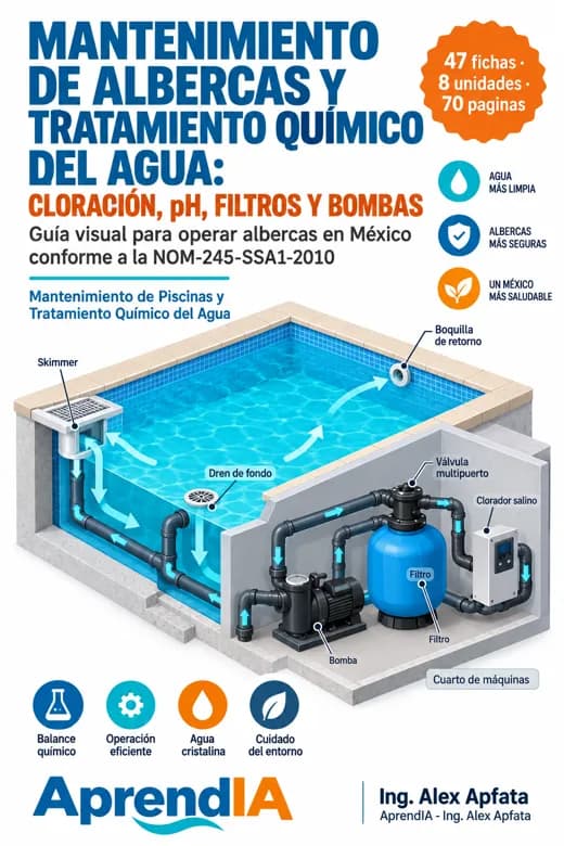 Mantenimiento de Albercas y Tratamiento Químico del Agua: Cloración, pH, Filtros y Bombas