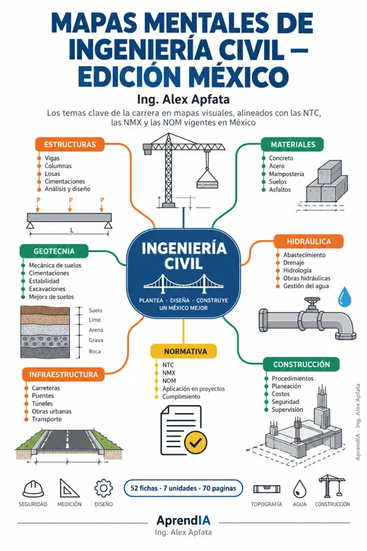 Mapas Mentales de Ingeniería Civil — Edición México