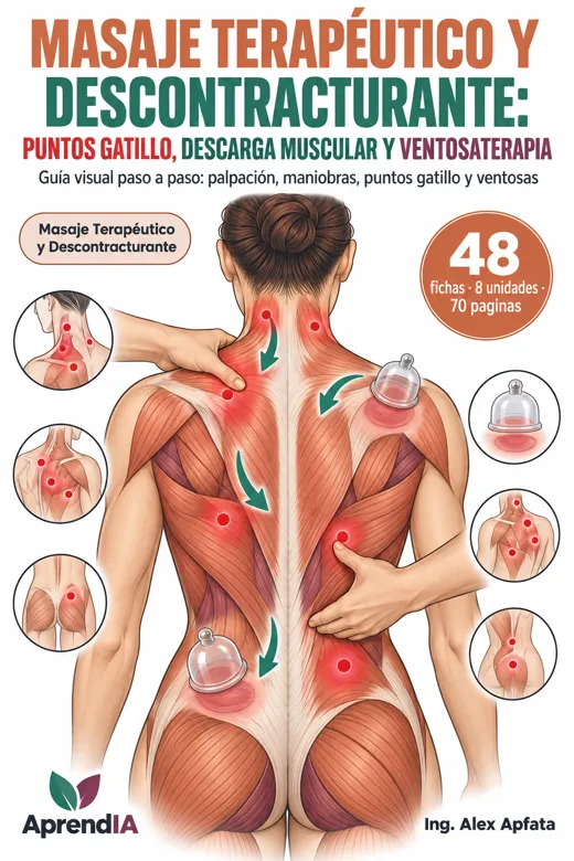 Masaje Terapéutico y Descontracturante: Puntos Gatillo, Descarga Muscular y Ventosaterapia