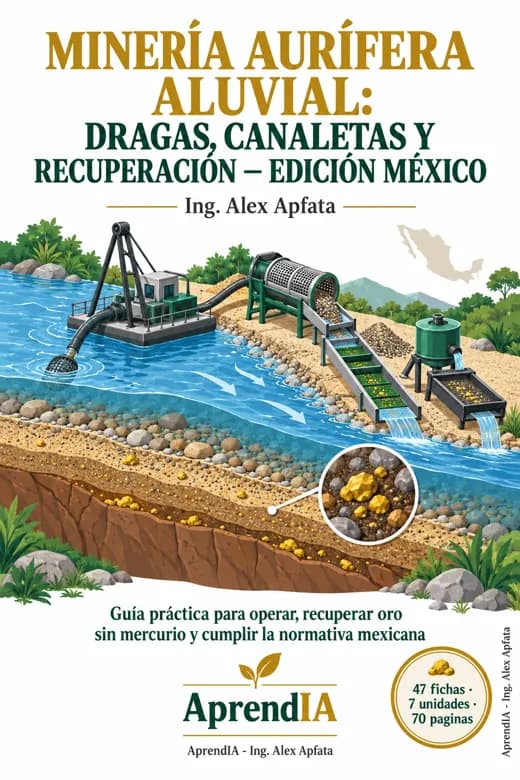 Minería Aurífera Aluvial: Dragas, Canaletas y Recuperación — Edición México