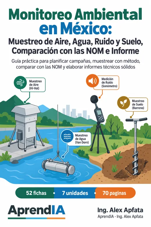 Monitoreo Ambiental en México: Muestreo de Aire, Agua, Ruido y Suelo, Comparación con las NOM e Informe