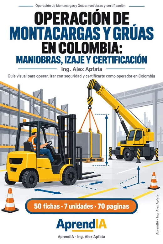 Operación de Montacargas y Grúas en Colombia: maniobras, izaje y certificación